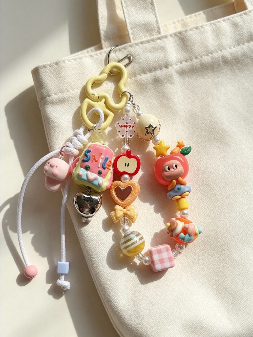 Cute twinkle twinkle Backpack, Apple & Pig Slipper Handmade Purse Charm